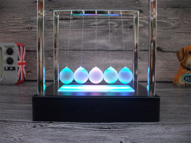 Electric LED Newton's Cradle balls